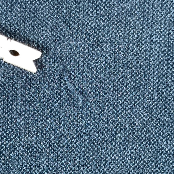 Vintage Izod Lacoste Sweater Adult MEDIUM Blue Cardigan Preppy Golf USA Made 70s - Picture 8 of 10